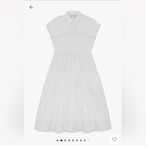 Lisa Says Gah Dresses & Skirts - Lisa Says Gah Joan White Linen Midi Dress size Large